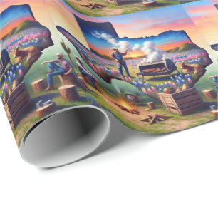 Papel De Regalo Texas BBQ Fiesta 4
