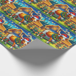 Papel De Regalo Texas Longhorn De pie por Navidades Barn