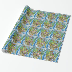 Papel De Regalo Texas USA Map
