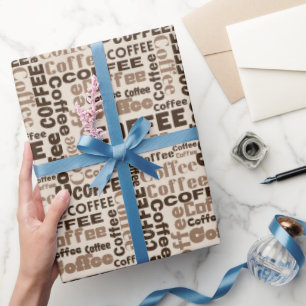 Papel De Regalo Texto de Café