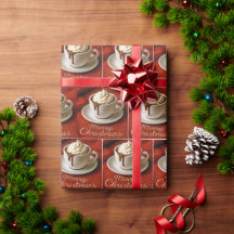 Texto de Feliz Navidad con Bebida de Chocolate Cal