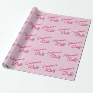 Papel De Regalo Texto de la corona rosa de la princesa diva de ma
