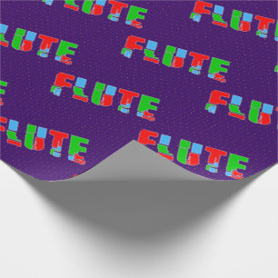 Papel De Regalo Texto de mosaico de flautas