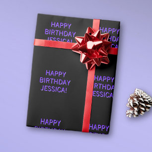 Papel De Regalo Texto de personalizable Feliz cumpleaños a cualqui