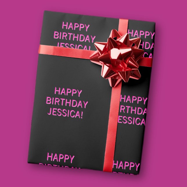 Papel De Regalo Texto de personalizable Feliz cumpleaños a cualqui (Subido por el creador)
