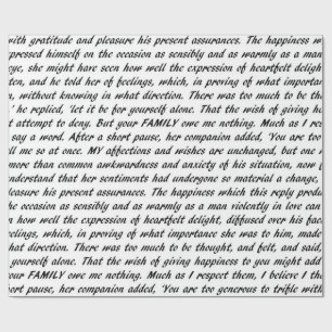 Papel De Regalo Texto del orgullo y del perjuicio