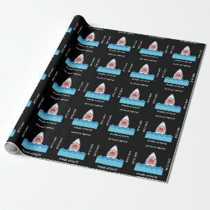 Papel De Regalo Texto del personalizado del ataque del tiburón de