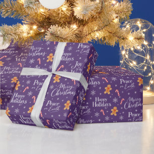 Papel De Regalo Texto divertido de Navidad con gráficos lindos