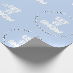 Papel De Regalo Texto Grabado en relieve Dejar que nieve envolver