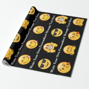 Papel De Regalo Texto/mensaje de Emoji personalizado