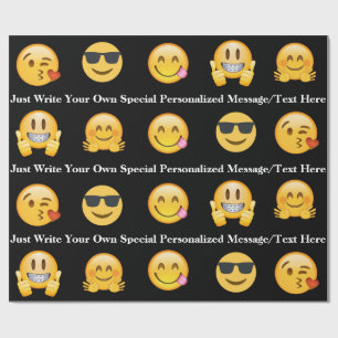 Papel De Regalo Texto/mensaje personalizados de la emoji