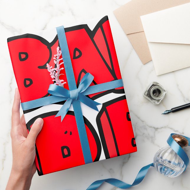 Papel De Regalo Texto negrita rojo de estilo de graffiti malo (Subido por el creador)