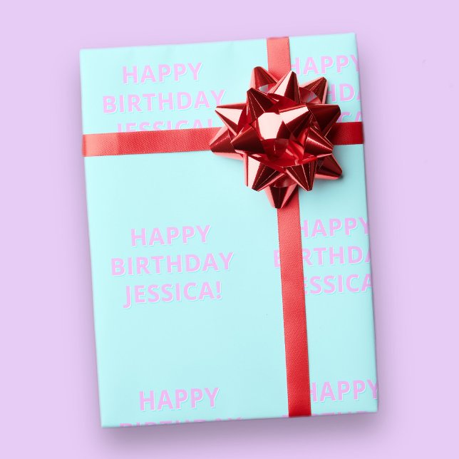 Papel De Regalo Texto personalizable Feliz Cumpleaños a cualquier  (Subido por el creador)