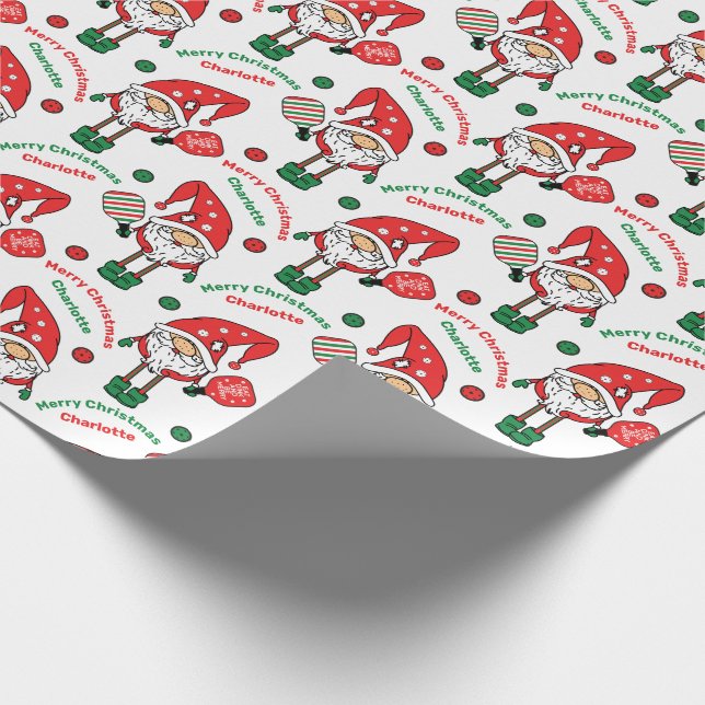 Papel De Regalo Texto personalizado Baloncesto Feliz    NavidadEnv (Esquina)