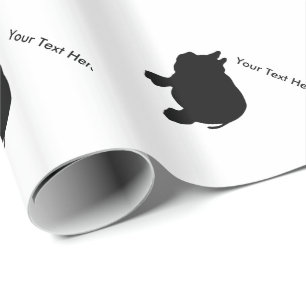 Papel De Regalo Texto personalizado, mini cerdo negro