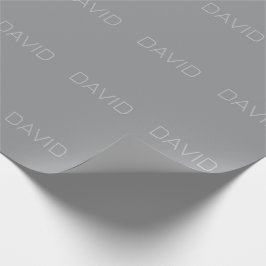 Papel De Regalo Texto simple con apariencia tridimensional | Gris