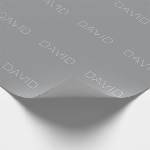 Papel De Regalo Texto simple con apariencia tridimensional Gris