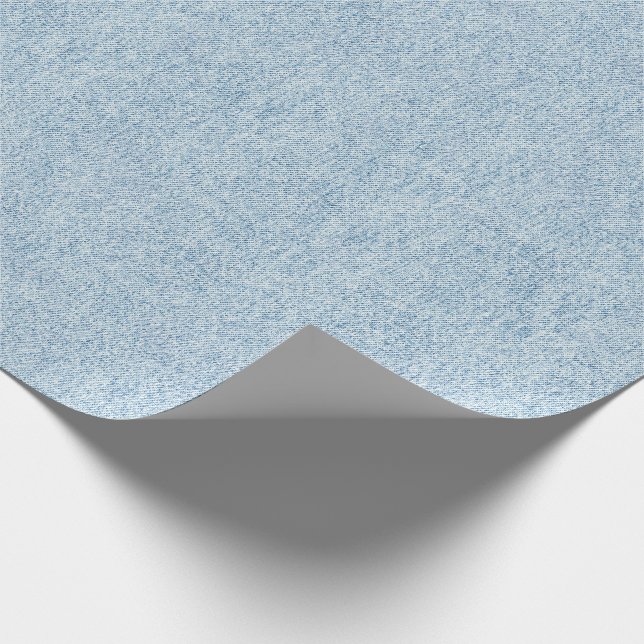 Papel De Regalo Textura azul clara del dril de algodón (Esquina)