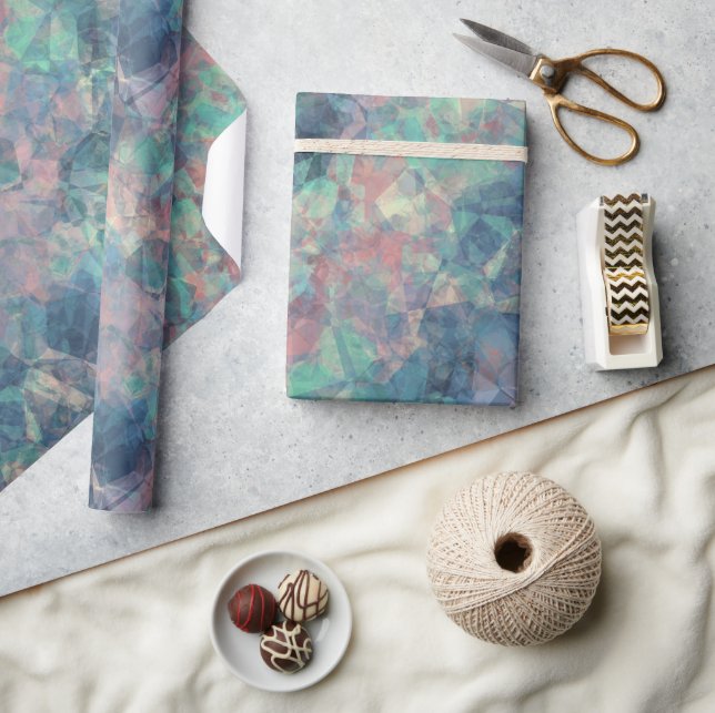 Papel De Regalo Textura azul de atardecer en ruinas (Artesanía)