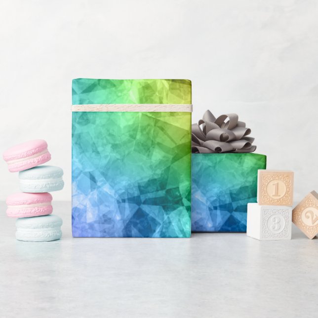 Papel De Regalo Textura azul de pavo real cruzada (Baby Shower)