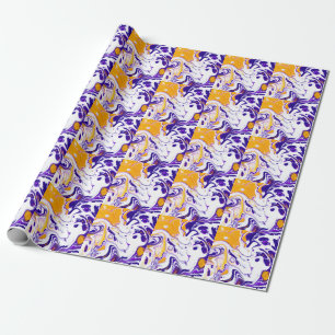 Papel De Regalo Textura de arte fluido: pinturas giratorias.