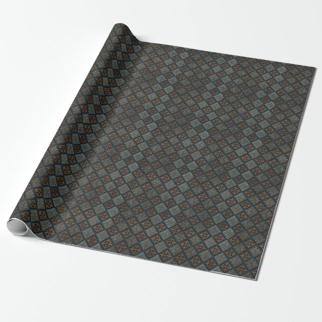 Papel De Regalo Textura de bronce con estampado. (Desenrollado)