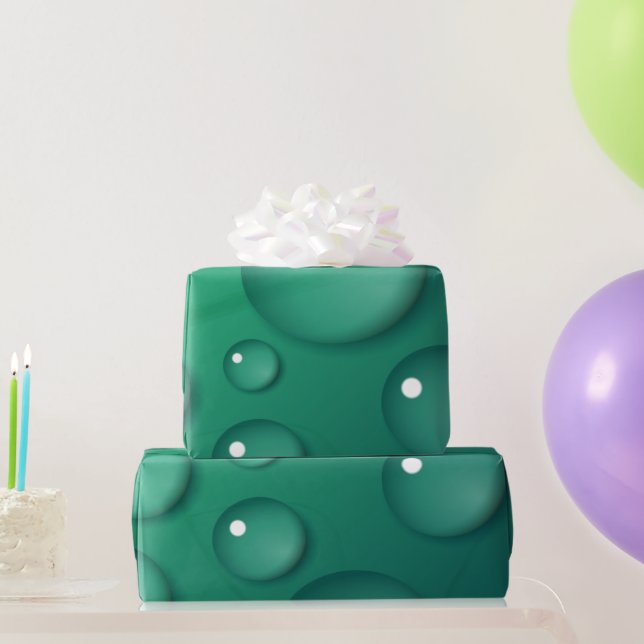 Papel De Regalo Textura de caída de agua verde azulada (Regalos de fiesta)