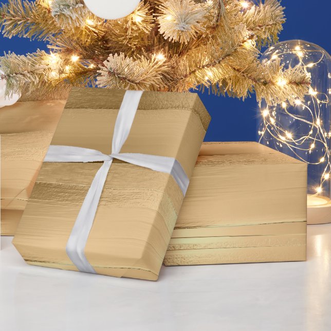 Papel De Regalo textura de cinta dorada metálica elegante (Vacaciones)