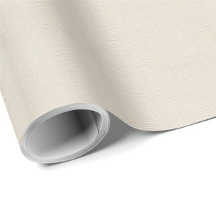 Papel De Regalo Textura de crema de lino beige simple elegante