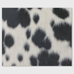 Papel De Regalo textura de cuero de vaca blanco negro piel animal