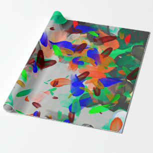 Papel De Regalo Textura de dibujo abstracto con pintura real caóti