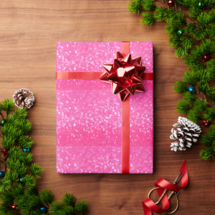 Papel De Regalo Textura de Foto con Brillo de Rosa Caliente Vibran