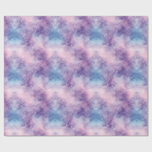 Papel De Regalo Textura de Galaxia Morada Azul