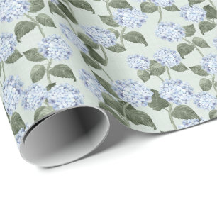 Papel De Regalo Textura de lino de jardín de verano de Hortensia A