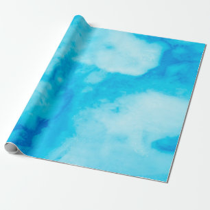 Papel De Regalo Textura de mármol blanco azul con patronabst natur