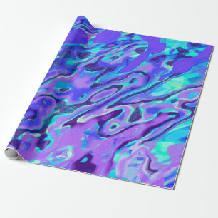Papel De Regalo Textura de mármol de neón púrpura pintura líquida