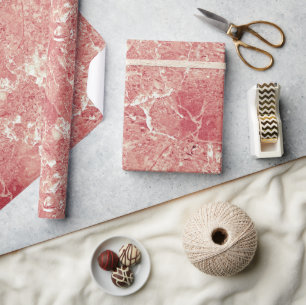 Papel De Regalo Textura de mármol de oro Rosa