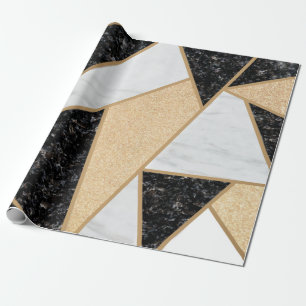 Papel De Regalo Textura de mármol geométrico genial y moderno