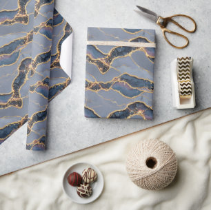 Papel De Regalo Textura de mármol gris oscuro de lujo con venas do