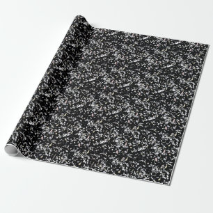 Papel De Regalo Textura de mármol negra