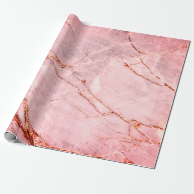 Papel De Regalo Textura de piedra de mármol rojo moderno genial (Desenrollado)
