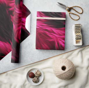 Papel De Regalo Textura de pieles monstruo rosa y negro