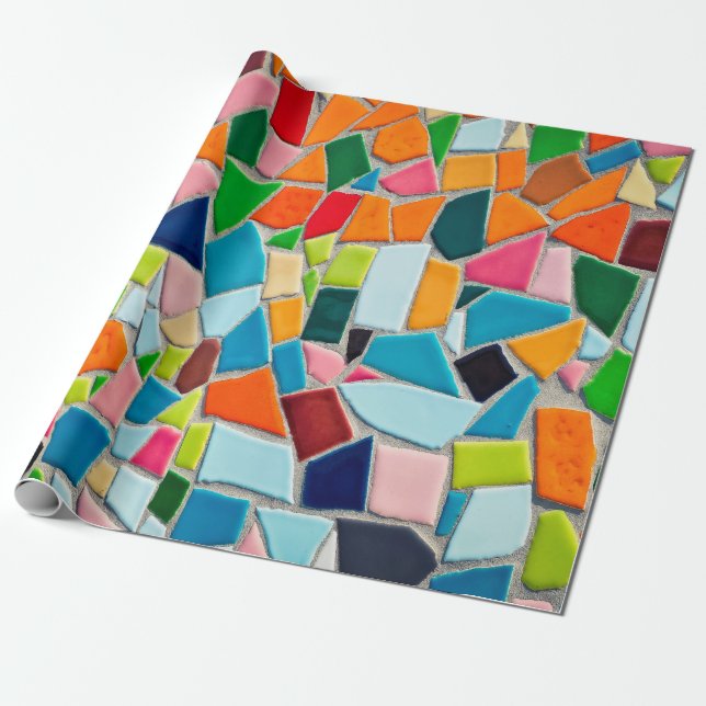 Papel De Regalo Textura de plantilla de mosaicos (Desenrollado)