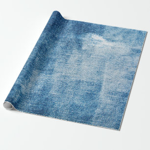 Papel De Regalo Textura de vaqueros de denim azul