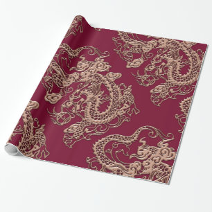 Papel De Regalo textura metálica del cuero de los dragones 3D