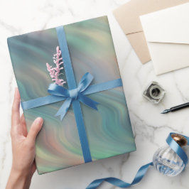 Papel De Regalo Textura ondulada azul Iris