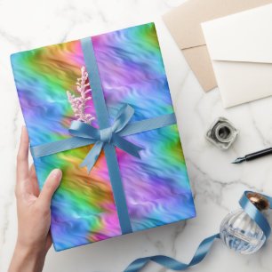 Papel De Regalo Textura ondulada azul Pansy