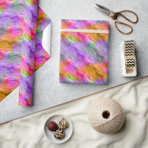 Papel De Regalo Textura ondulada con orquídea púrpura