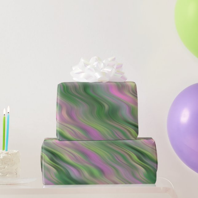 Papel De Regalo Textura ondulada de tulipán rosado (Regalos de fiesta)