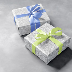 Papel De Regalo Textura Purpurina plateada Esparkling blanco brill